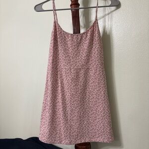 Brandy Melville pink floral print mini dress